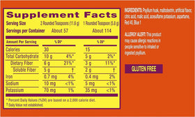 Metamucil Berry Burst bottle on kitchen counter ready for use