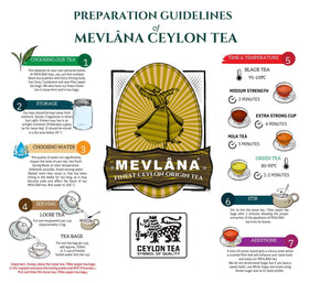Mevlâna Pure Ceylon Tea Bags brewed cup, rich flavor for everyday rituals.