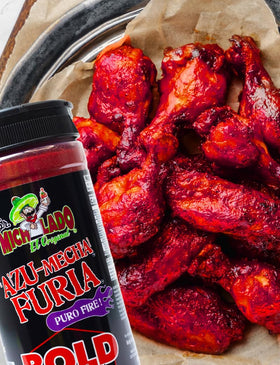 Mexgrim Bold Fuego Powder Dust on popcorn with zesty lime finish
