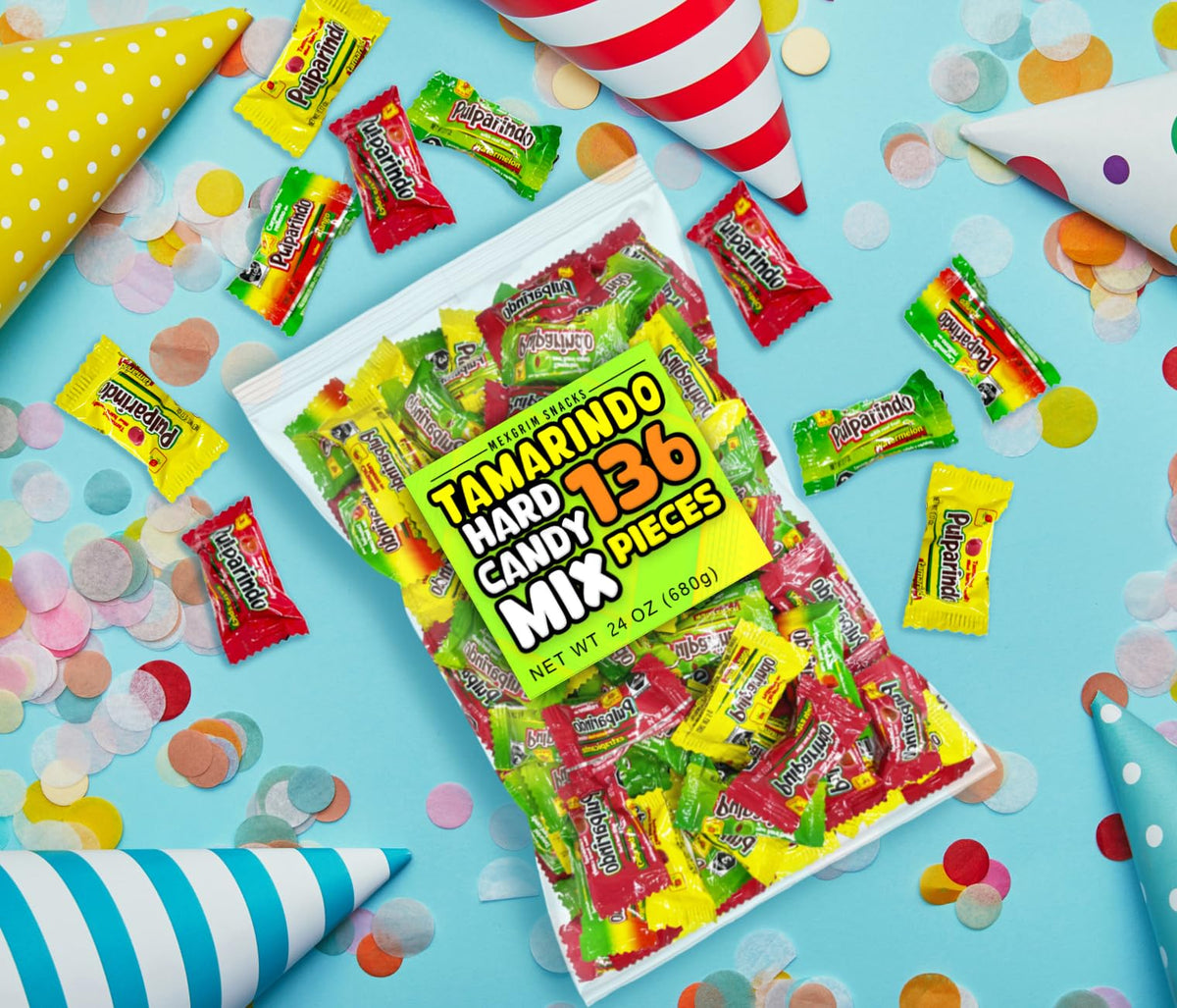 Mexgrim candy mix for parties, offices, and gifting occasions.
