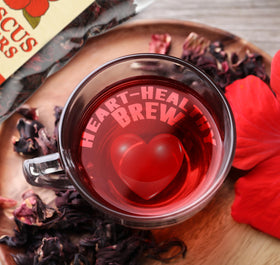 Mexgrim Hibiscus iced beverage pour highlights rich hue