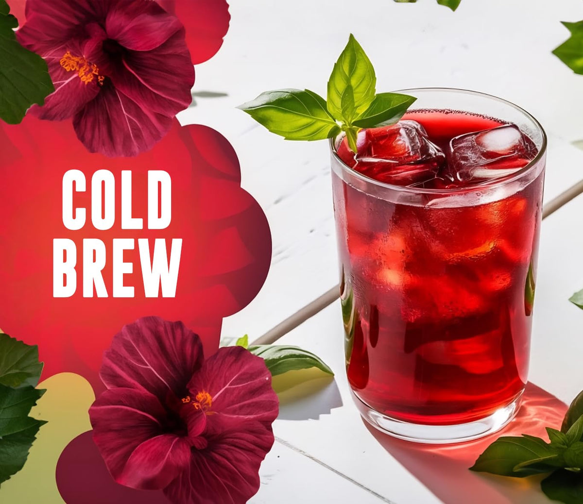 Mexgrim Hibiscus tea brewing setup with cleaned petals