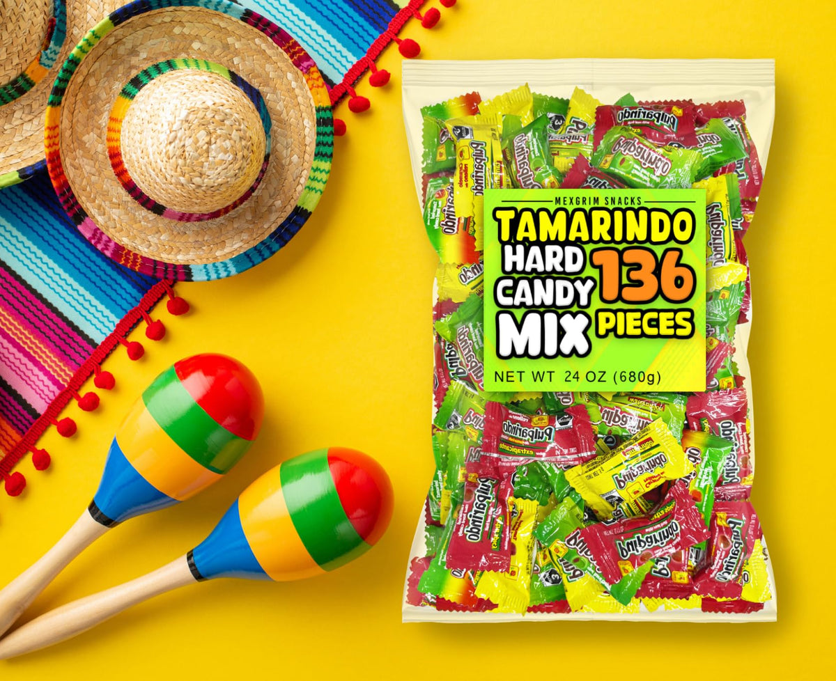 Mexgrim individually wrapped candies for convenient on-the-go snacking.