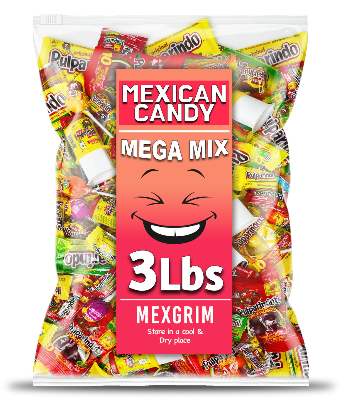 Mexgrim Mexican Candy Variety Pack 3 lb assortment ready for sharing