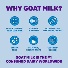 Meyenberg nonfat powdered goat milk scoop for easy measurement