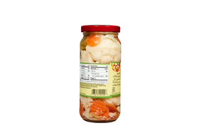 Mezzetta Giardiniera Mild closeup—colorful vegetables perfect for snacking.