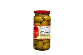 Mezzetta jalapeño stuffed olives garnish with cocktail glass, elevating drinks with heat.