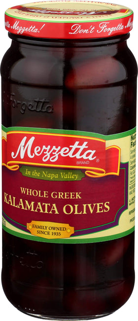 Mezzetta Kalamata olives on an antipasto platter for Mediterranean entertaining.