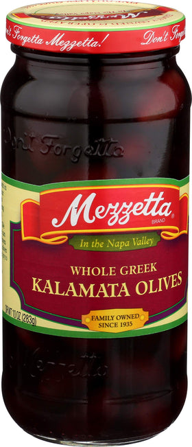 Mezzetta Kalamata olives added to a salad bowl for color.