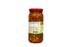 Mezzetta Chicago-style giardiniera label close-up.