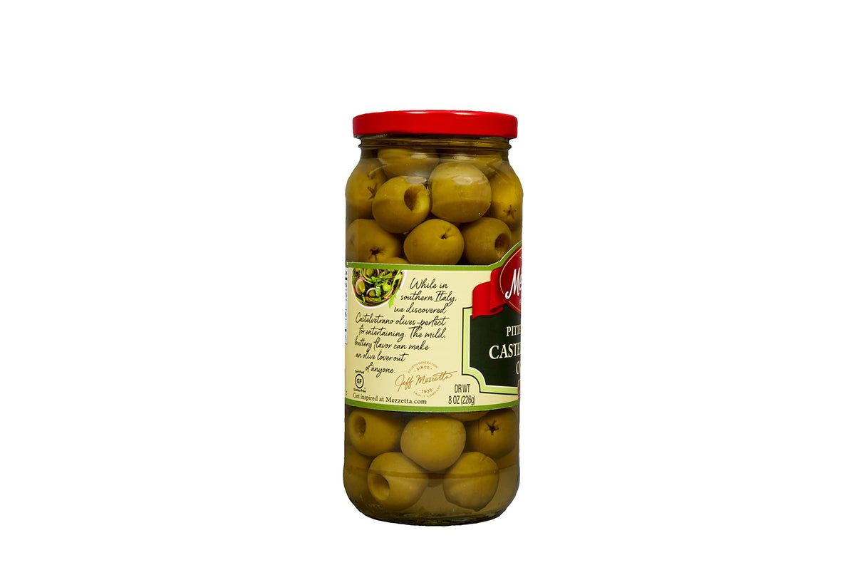 Mezzetta Castelvetrano olives in salads, vibrant color and crisp texture.