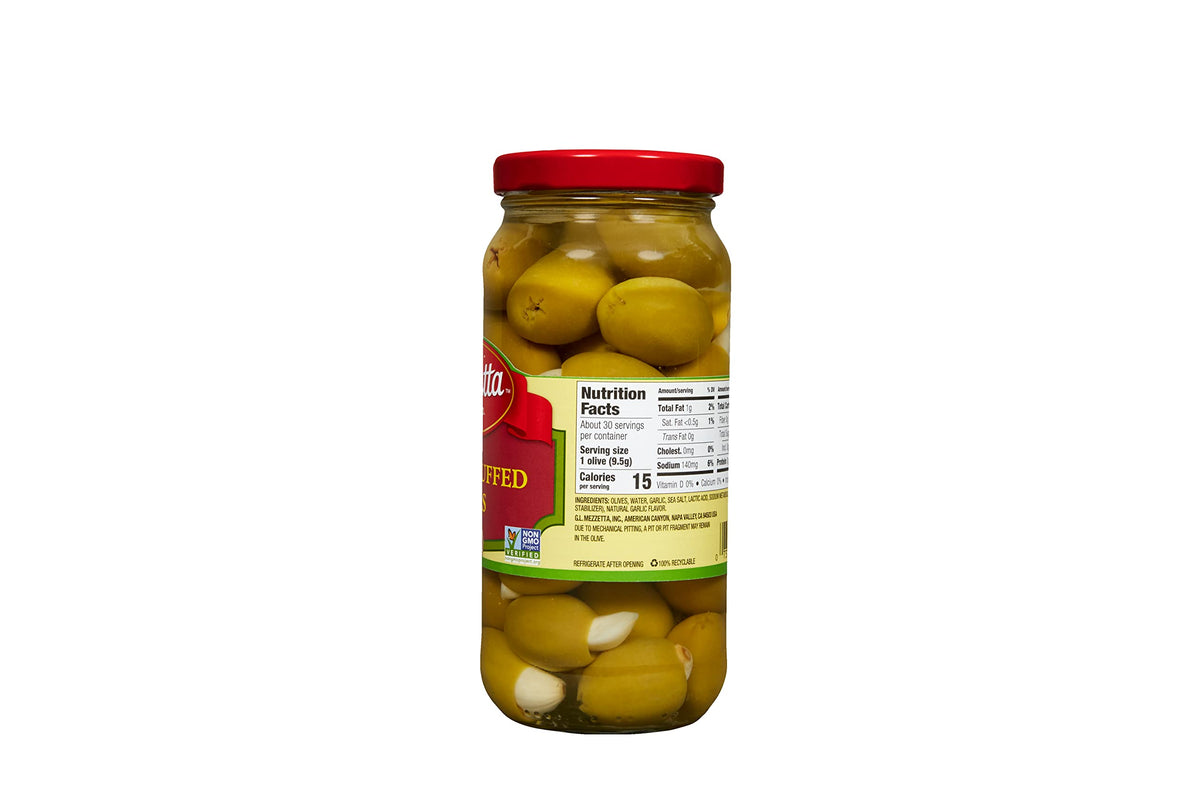 Ready to eat Mezzetta olives as a convenient, nutritious snack
