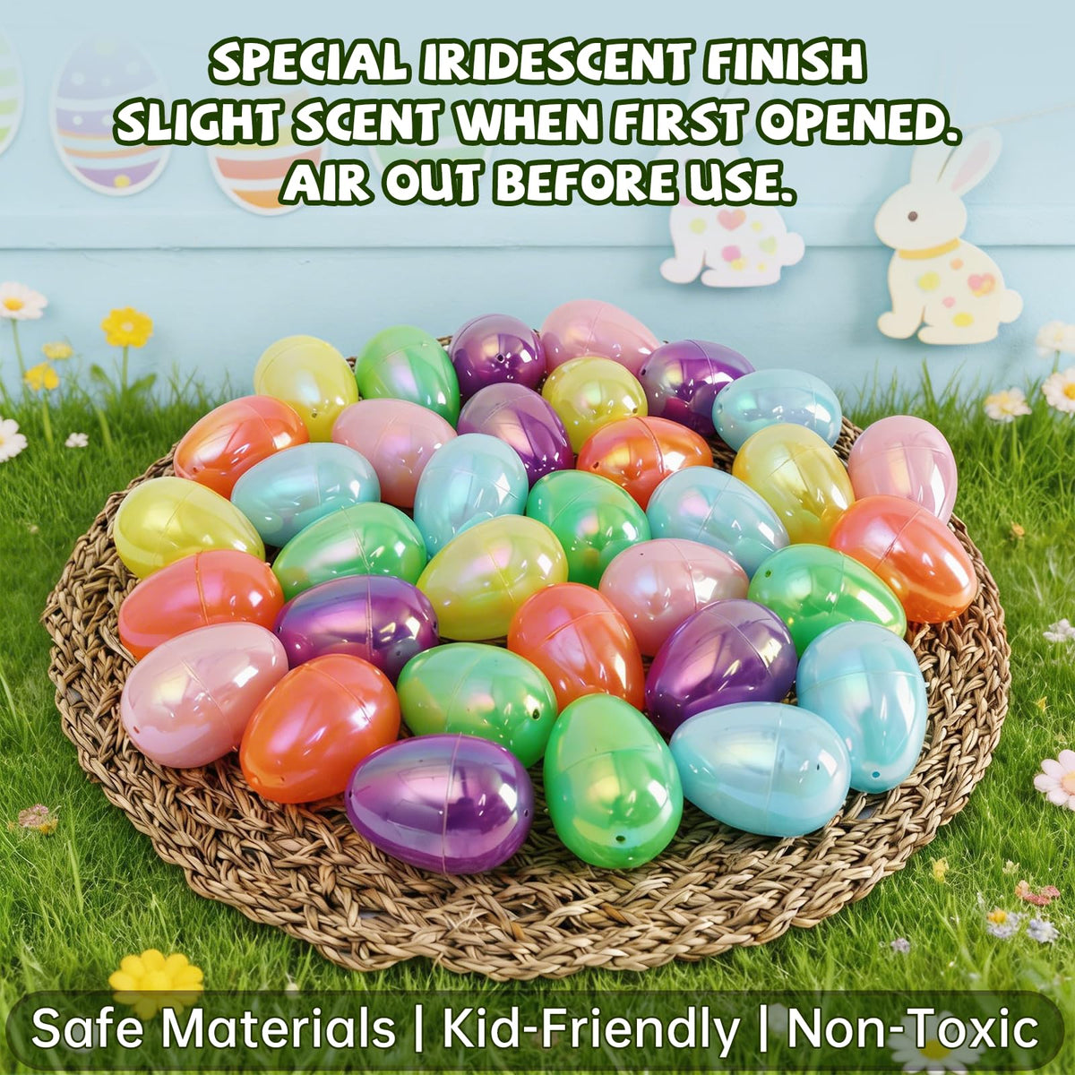 MGparty iridescent finish catches light for eye-catching displays.