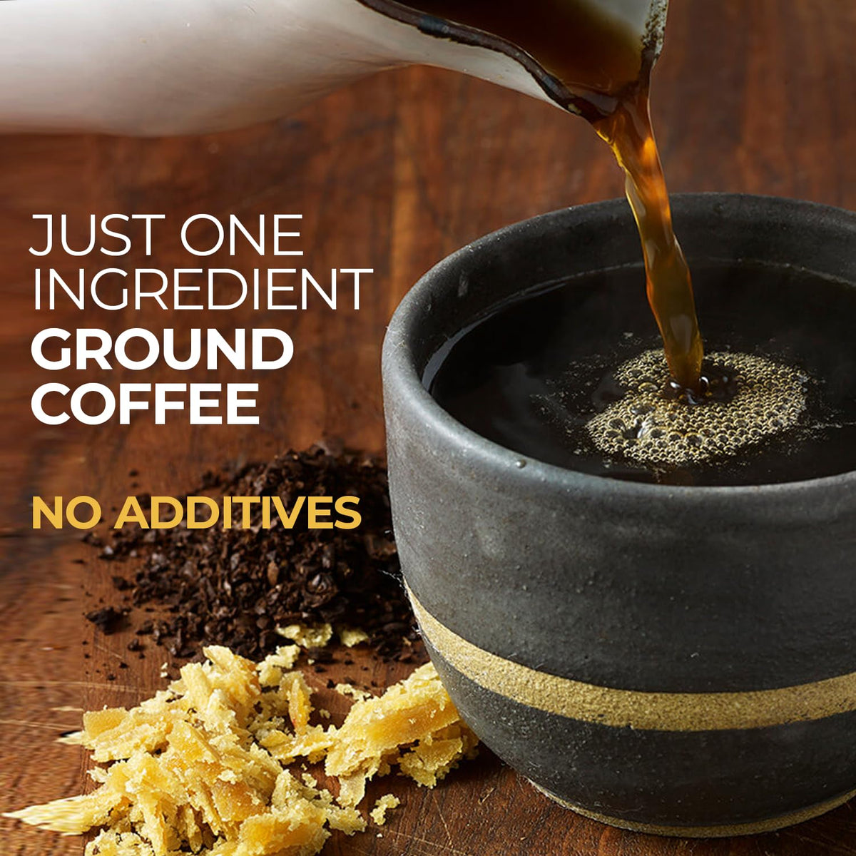 Mi Cafe Es Oro espresso shot grind with rich crema potential