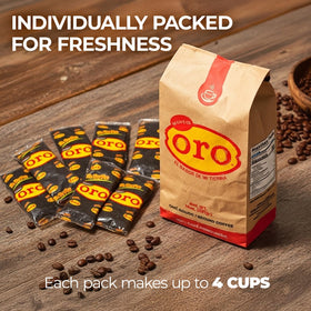 Mi Cafe Es Oro French press brew showing bold body