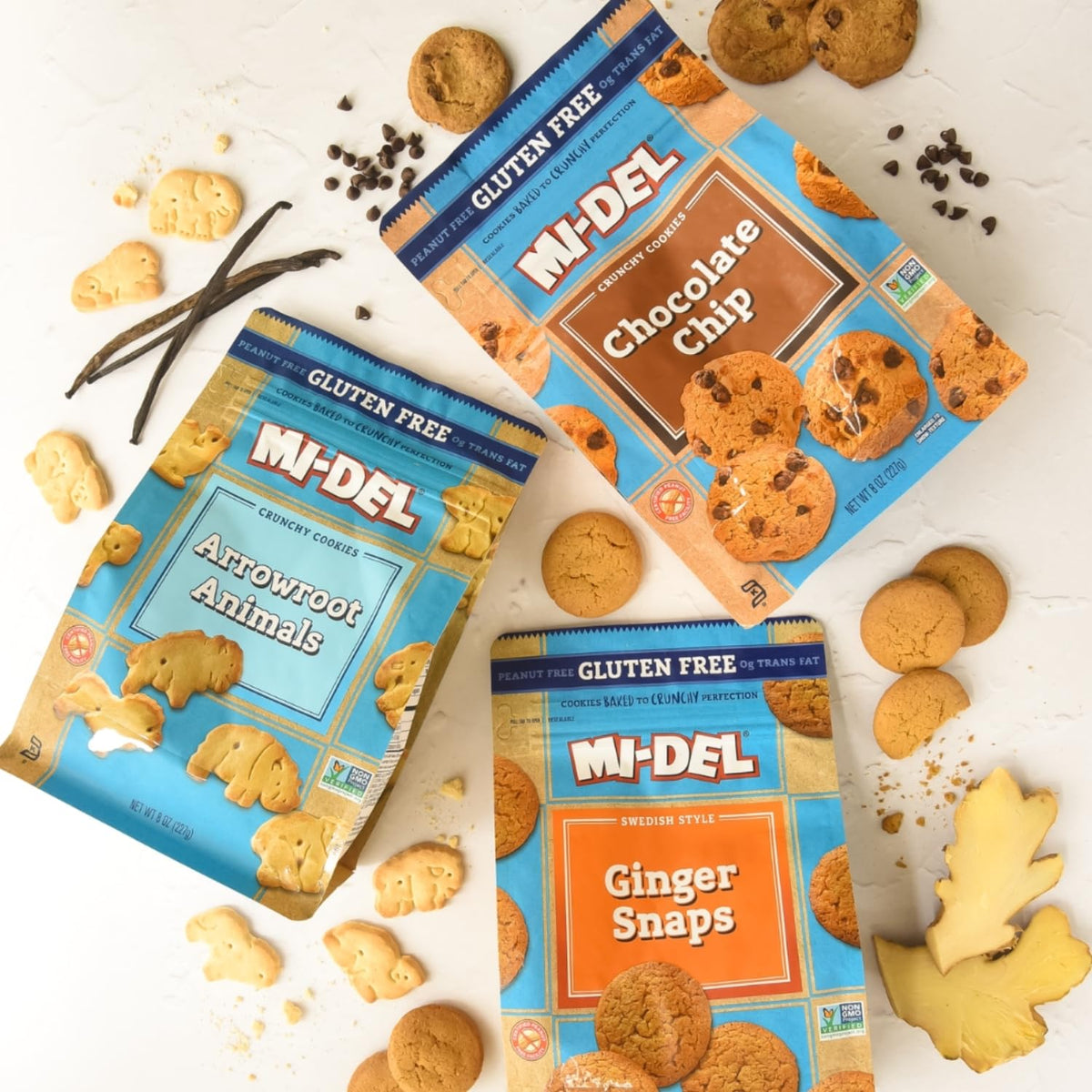 Mi-Del Ginger Snaps family enjoying cookies during snack time.