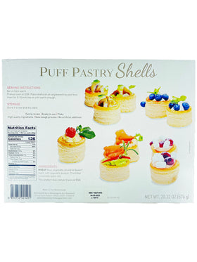 MIALO Trusted Traders puff pastry shells 96 pcs pack, ideal for versatile sweet or savory fillings.
