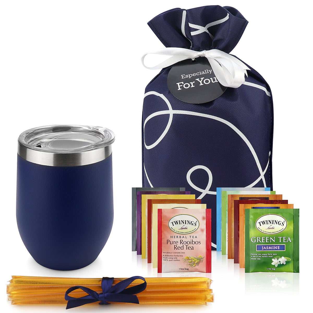 Michael Grace Gifts tea lovers gift basket with mug and tea sampler for cozy gifting