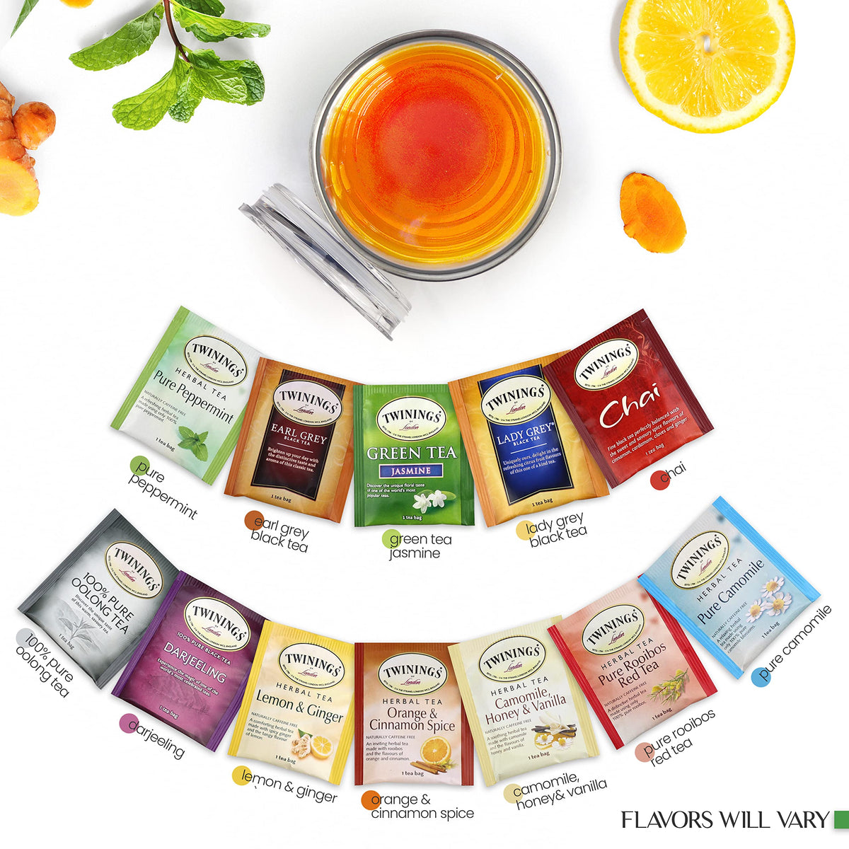 Michael Grace Gifts 12 Twinings tea blends for diverse flavor moments