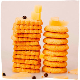 Michel et Augustin party platter crackers on a social table.