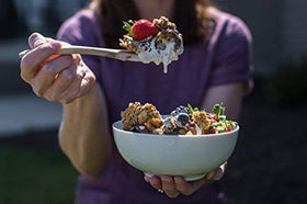 Michele's Granola Original eco packaging highlights sustainable shipping.