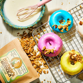 Michele's Granola Original fruit-topped bowl inspires nutritious breakfast and snacking.