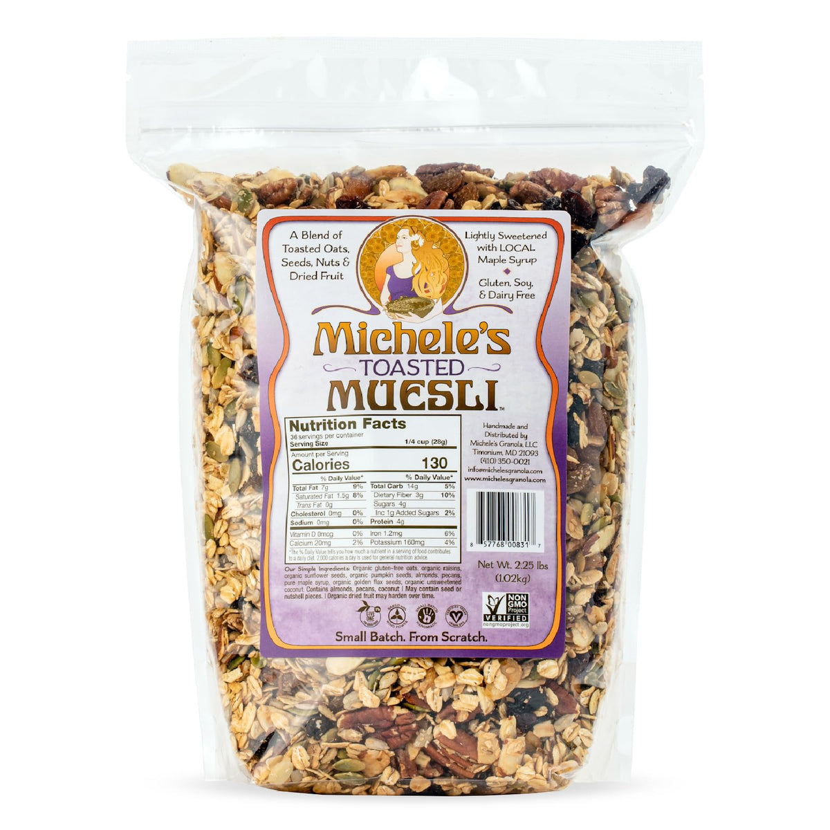 Michele's Toasted Muesli bowl ready for a wholesome, low-sugar breakfast.
