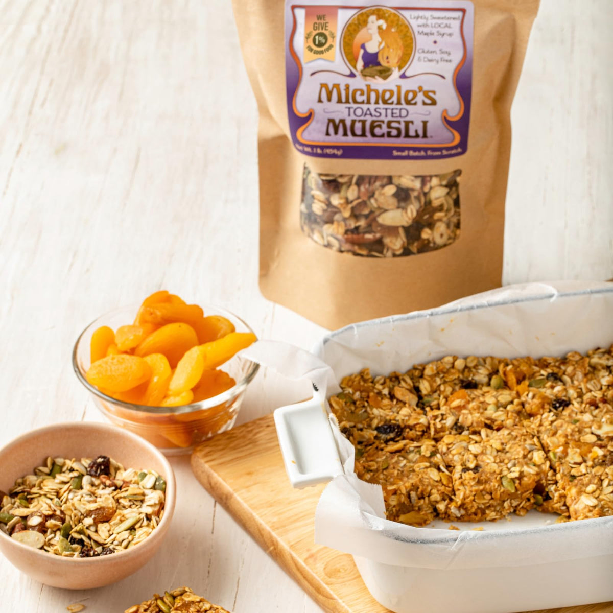 Michele's Toasted Muesli vegan and gluten-free, plant-based delight.
