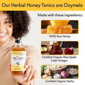 Mickelberry Gardens Fire Cider dandelion-herbs blend aroma in focus