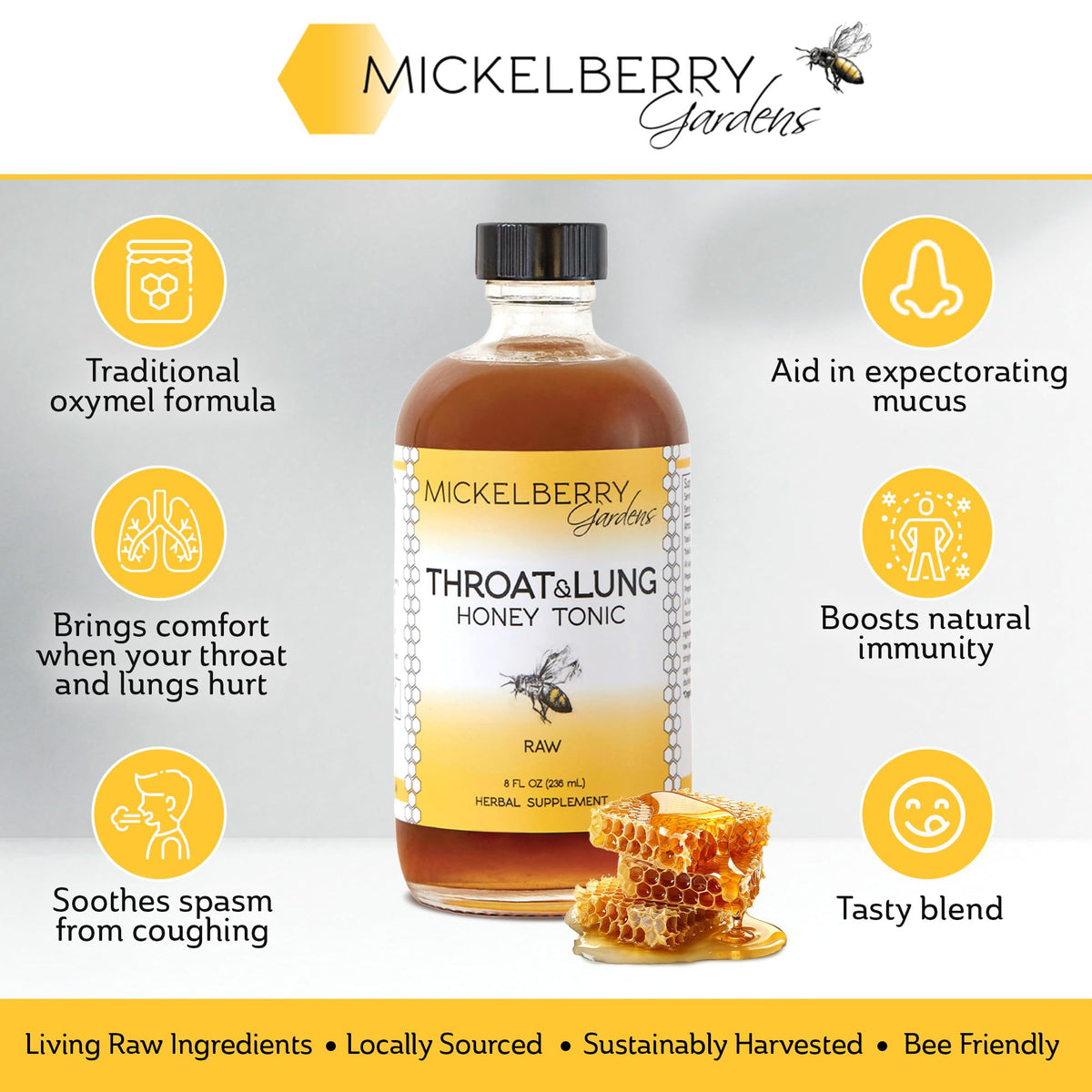 Spoon of Mickelberry Gardens tonic highlighting delicious and versatile use