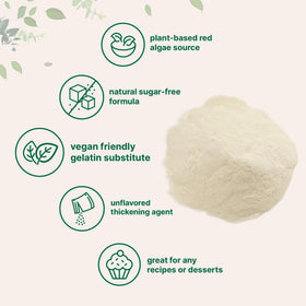 Micro Ingredients agar-agar powder in a pot, simmering to create dairy-free textures.