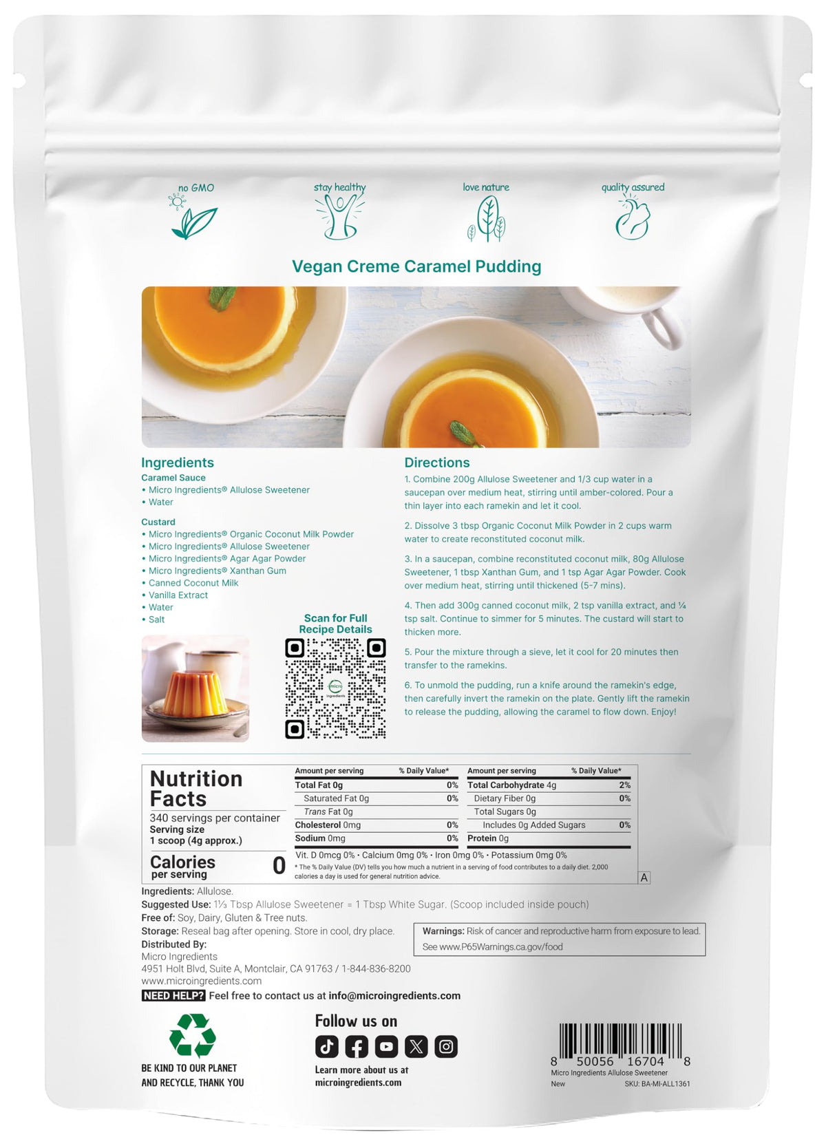 Micro Ingredients Allulose scoop measures sweetener precisely for everyday use