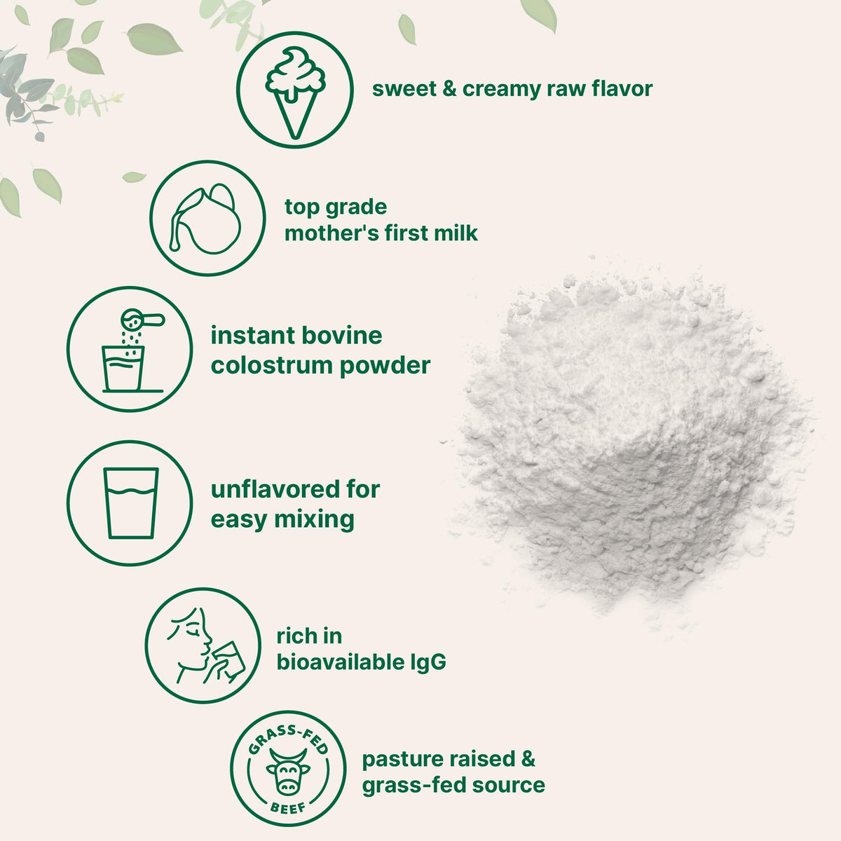 Micro Ingredients bovine colostrum powder dissolving smoothly in warm water.