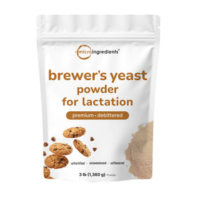 Micro Ingredients Brewers Yeast Powder container supports lactation-friendly baking and nutrient-rich recipes.