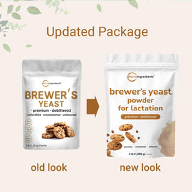 Micro Ingredients Brewers Yeast Powder being poured for easy incorporation into meals and lactation recipes.