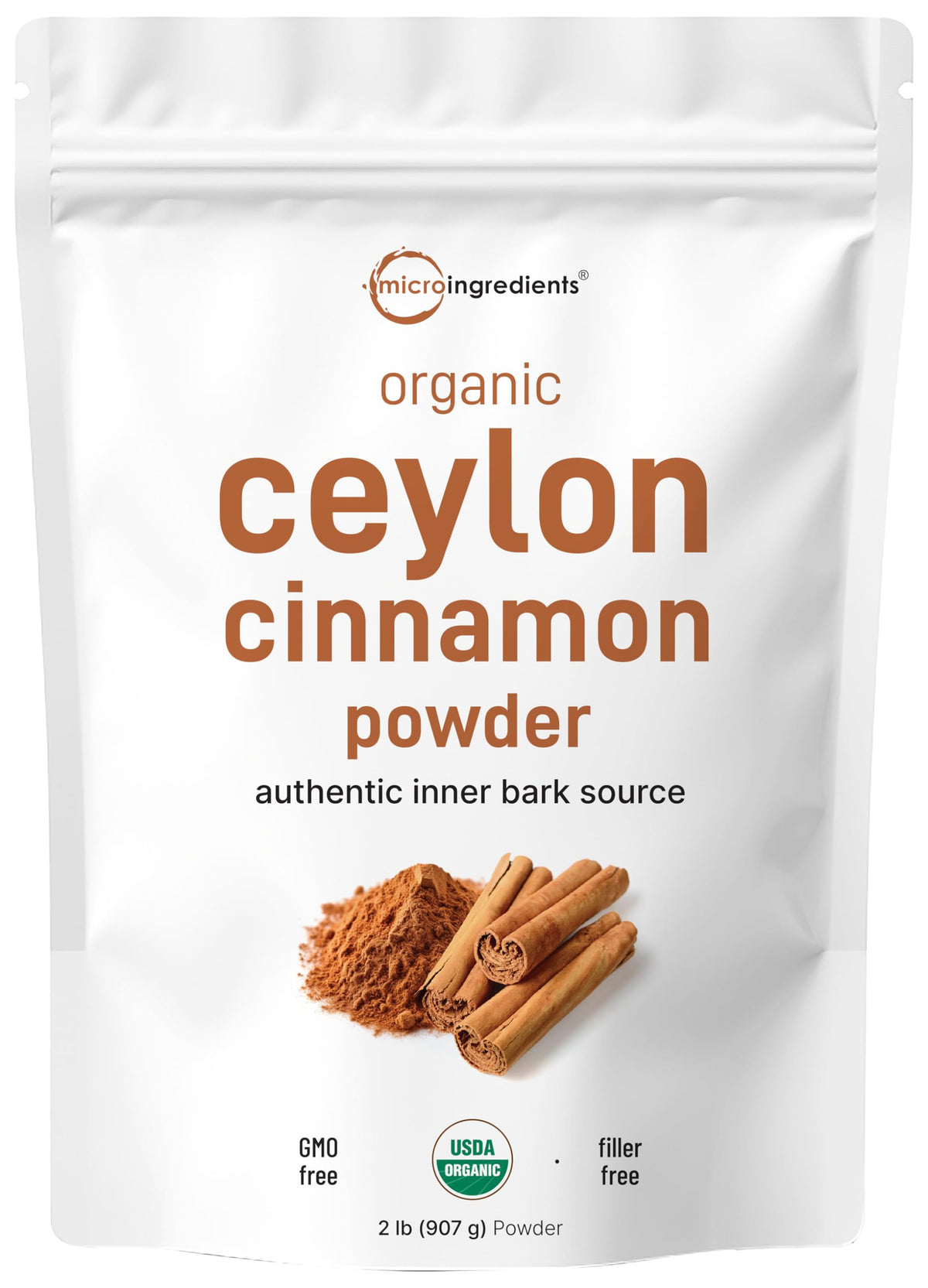Micro Ingredients Organic Ceylon Cinnamon Powder 2lb bulk for versatile baking and cooking
