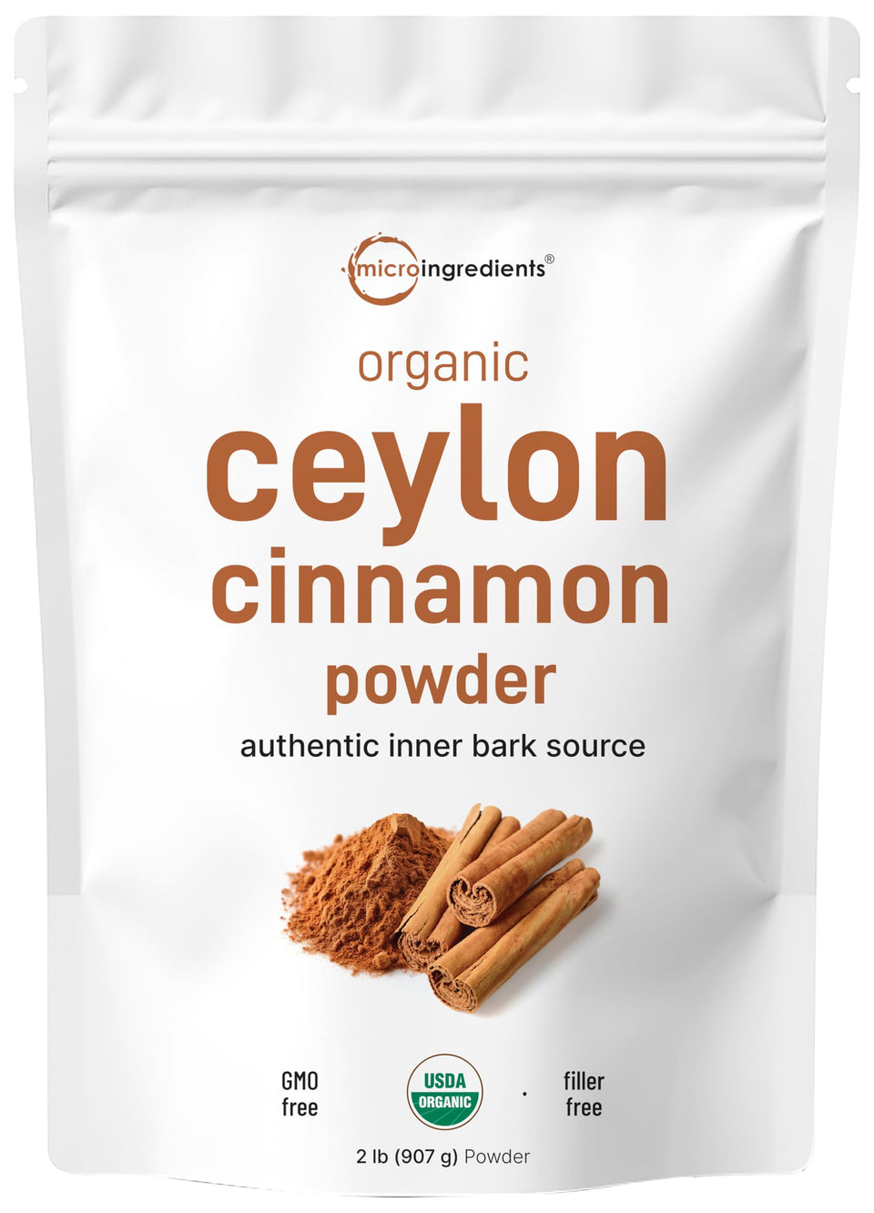 Micro Ingredients Organic Ceylon Cinnamon Powder 2lb bulk for versatile baking and cooking