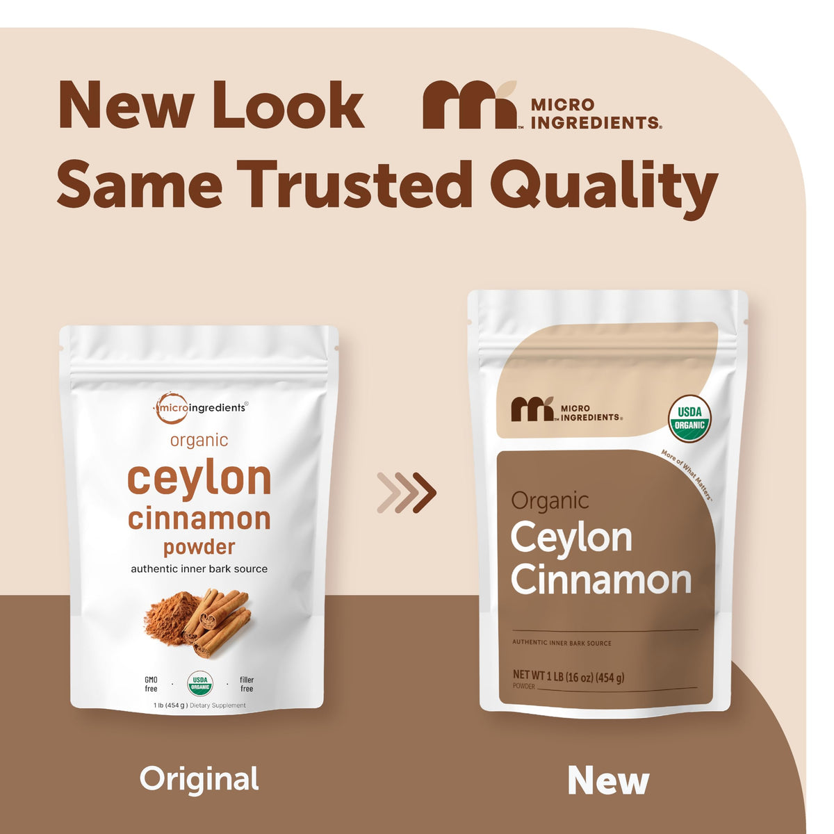 Close-up of Micro Ingredients Ceylon cinnamon powder texture
