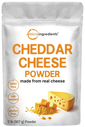 Micro Ingredients cheddar cheese powder bulk pack ready to season sauces and snacks.