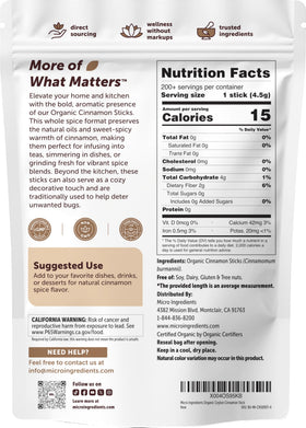 Non-GMO vegan cinnamon sticks by Micro Ingredients with pure spice