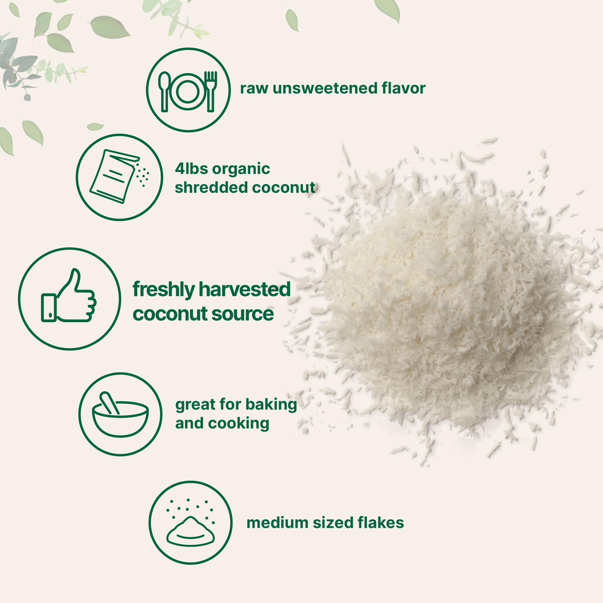 Micro Ingredients Organic Coconut Flakes added to baking for subtle sweetness