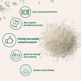 Micro Ingredients Organic Coconut Flakes added to baking for subtle sweetness