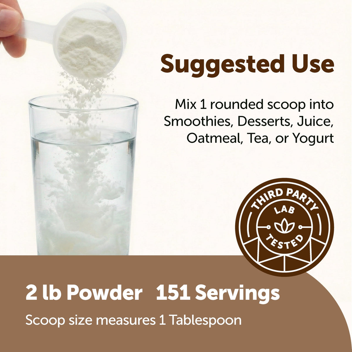 Micro Ingredients coconut milk powder in a tea cup as dairy-free creamer