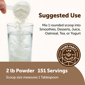 Micro Ingredients coconut milk powder in a tea cup as dairy-free creamer