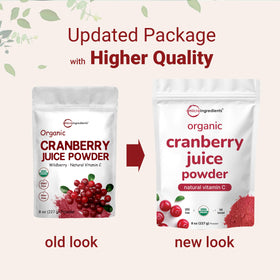 Scoop of Micro Ingredients cranberry powder demonstrates precise 5g serving for easy daily use.
