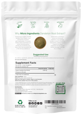 Pure earthy texture of Micro Ingredients Dandelion Root Tea Powder close-up for easy mixing.