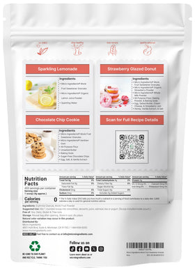 Close up of erythritol monk fruit granules for smooth sweetness.