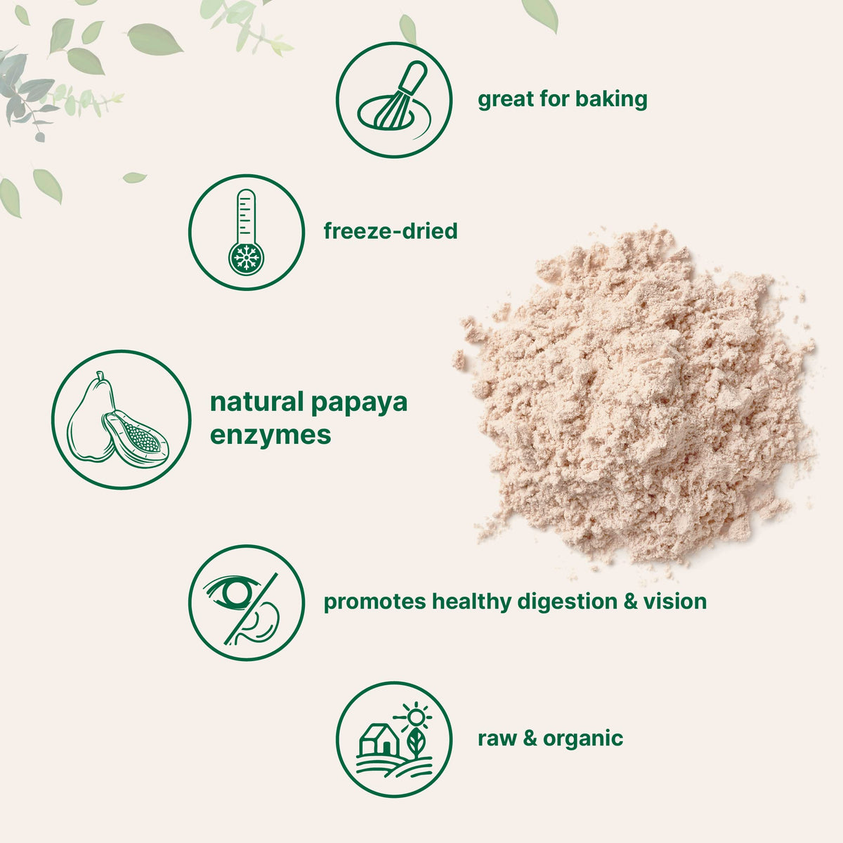 Micro Ingredients Freeze-Dried Papaya Powder pack maintains vibrant color and aroma.