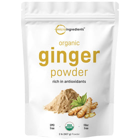 Micro Ingredients Organic Ginger Powder 2lbs canister for cooking and baking.