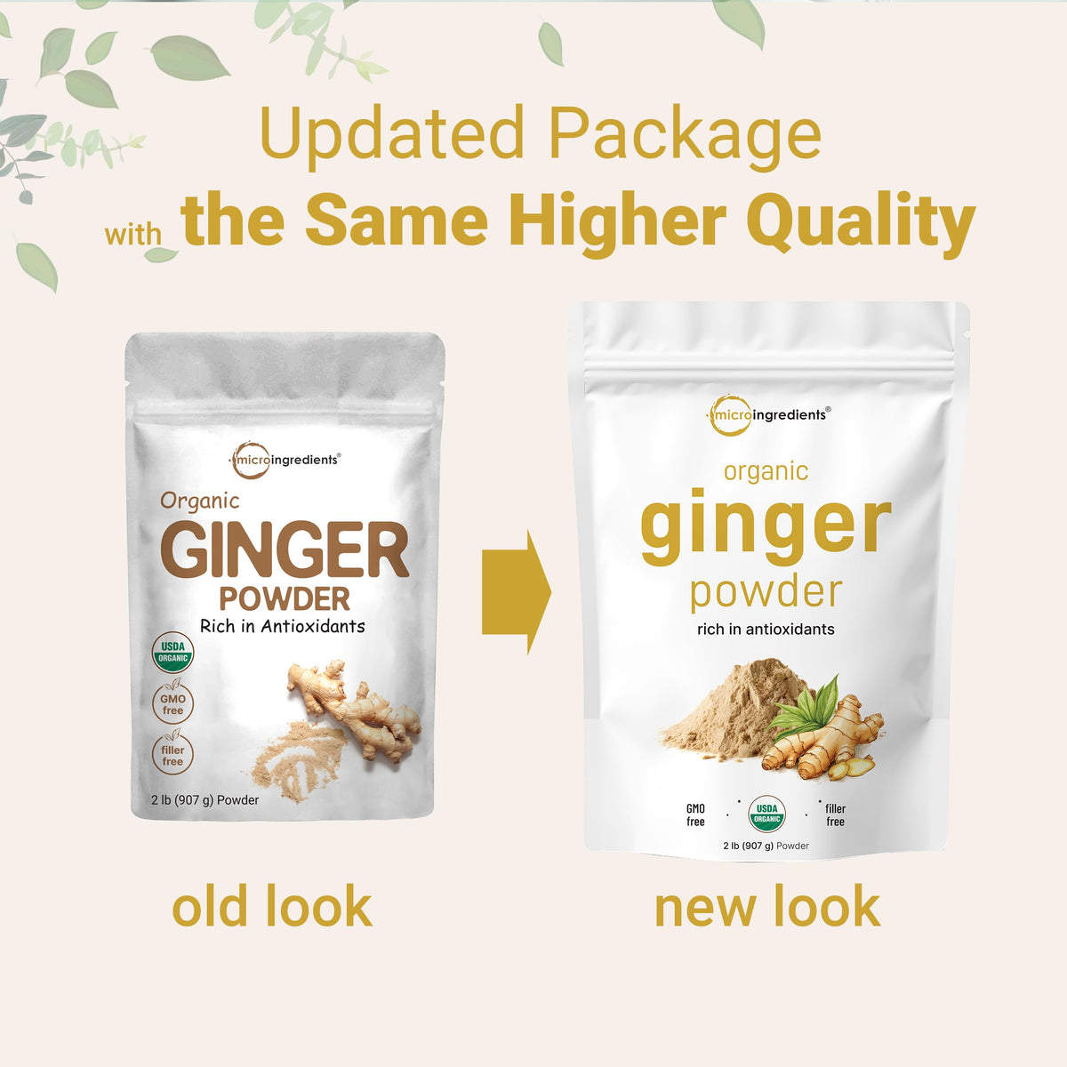 Scoop included with Micro Ingredients ginger powder for precise measurement.